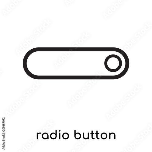radio button icon vector sign and symbol isolated on white background, radio button logo concept, outline symbol, linear sign
