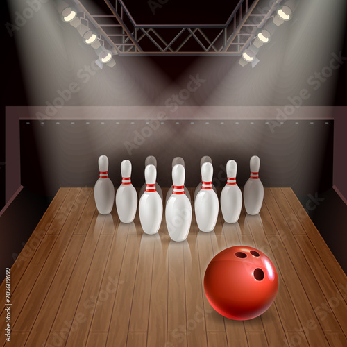 Bowling 3D Illustration