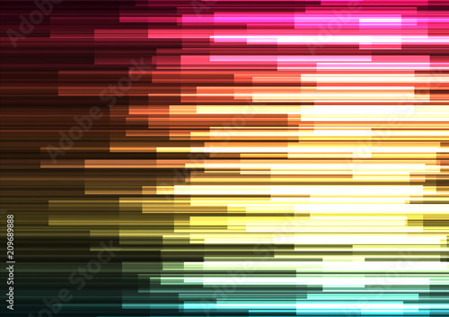 multicolor overlap pixel speed in dark background, geometric layer motion backdrop, simple technology template, vector illustration