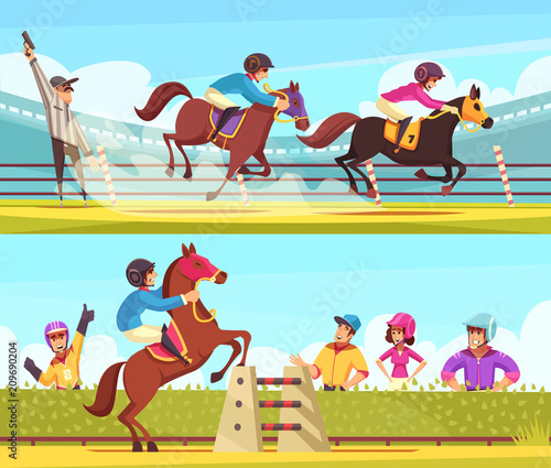 Equestrian Horizontal Banners Set