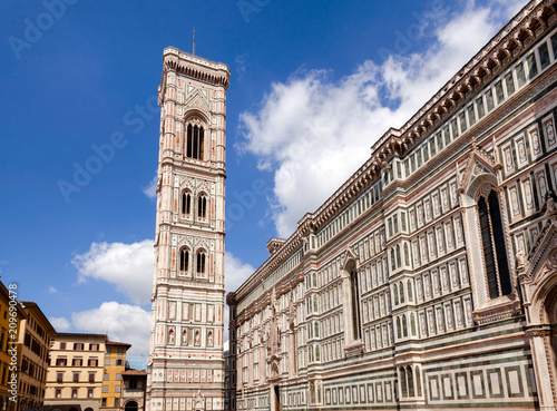 Florence Cathedral Bell tower Piazza del Duomo Florence Tuscany Italy
