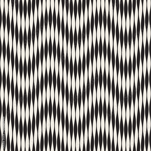 Wavy stripes vector seamless pattern. Retro wavy engraving texture. Geometric lines design.