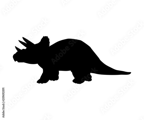 Silhouette Triceratops dinosaur jurassic prehistoric animal