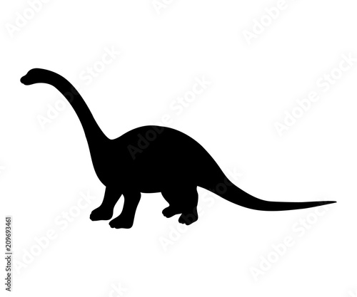 Silhouette Diplodocus dinosaur jurassic prehistoric animal © KozyrevaElena