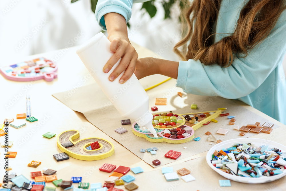 mosaic puzzle art for kids, children's creative game. mosaic puzzle art for kids, children's creative game.