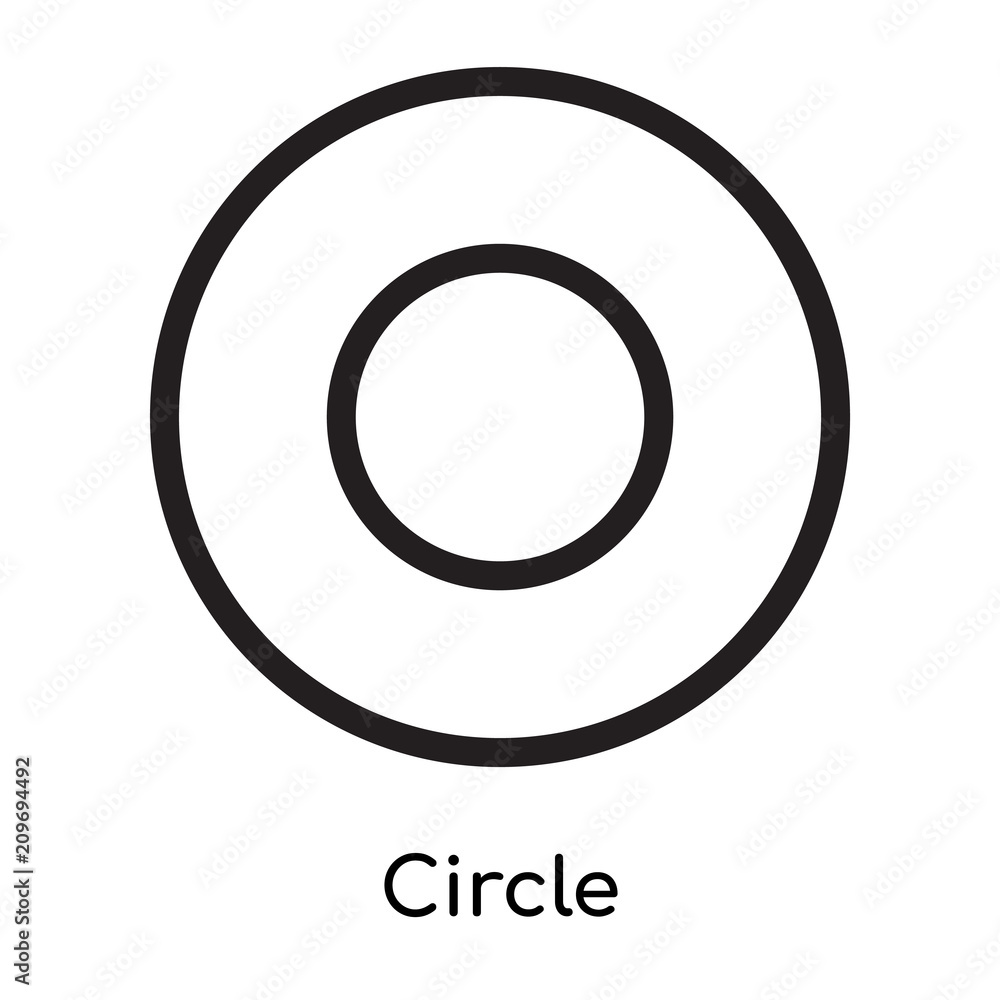 Circle icon vector sign and symbol isolated on white background, Circle logo concept, outline symbol, linear sign Circle icon vector sign and symbol isolated on white background, Circle logo concept, outline symbol, linear sign