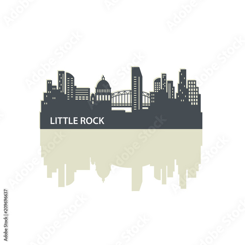 Little Rock City Skyline Logo Template