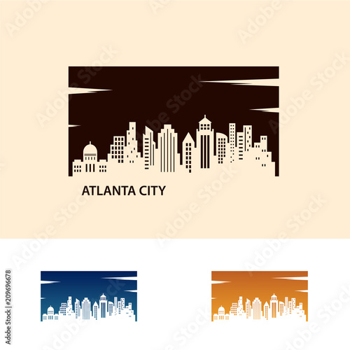 Atlanta City Skyline Logo Template