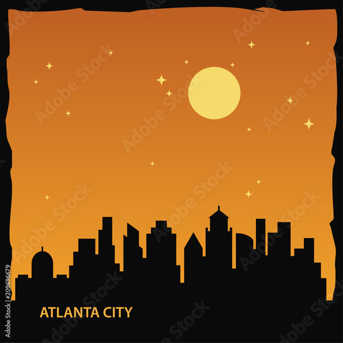 Atlanta City Skyline Logo Template