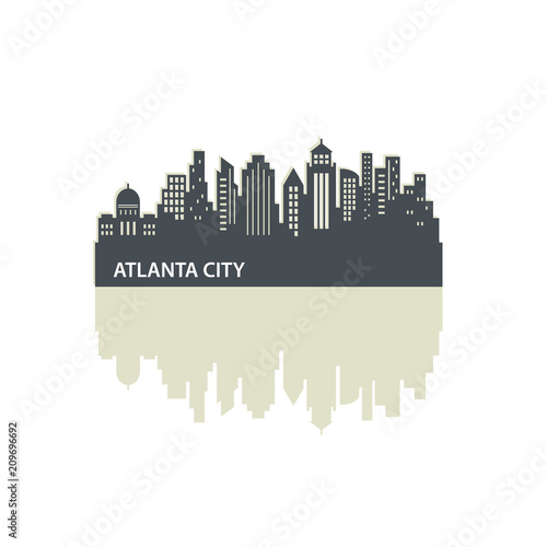 Atlanta City Skyline Logo Template