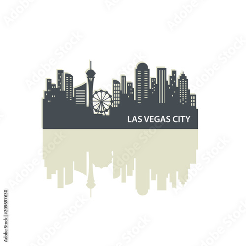 Las Vegas City Skyline Logo Template