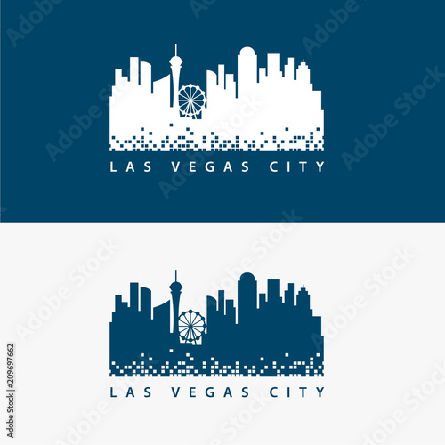 Las Vegas City Skyline Logo Template