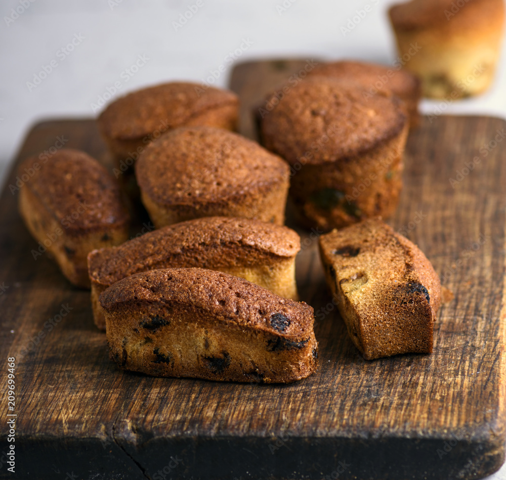 small baked cupcakes with dry fruits small baked cupcakes with dry fruits