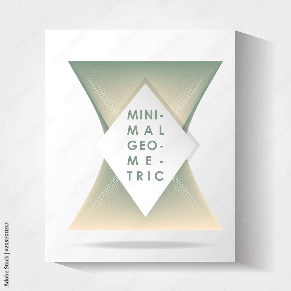 Fototapeta premium minimal geometric template with wooden background vector illustration design