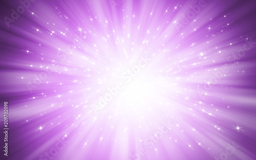 Purple glitter sparkles rays lights bokeh Festive Elegant abstract background.