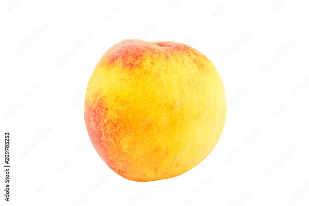 Fresh peach fruits isolated on white background Fresh peach fruits isolated on white background
