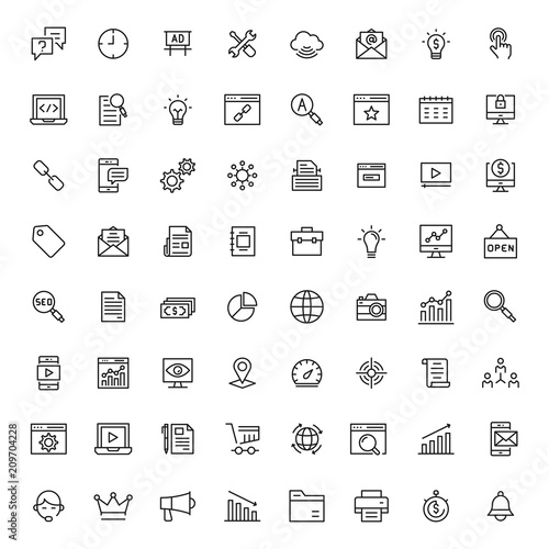 Business And Development Icon Set