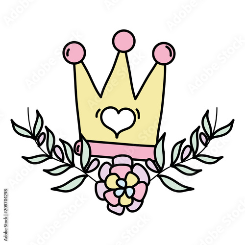 color crown royal with branches leaves and flower