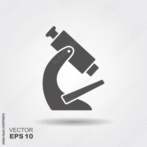 Simple flat icon microscope