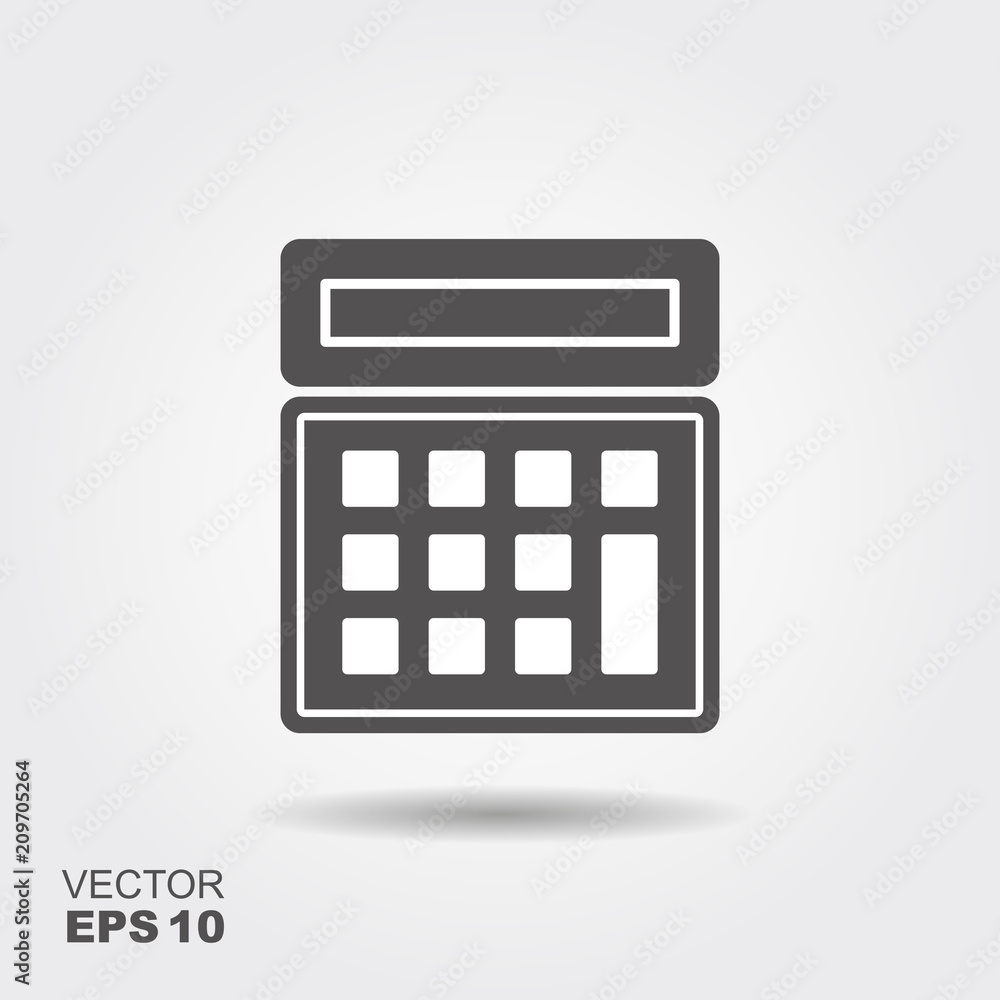 Vector calculator icon. Flat logo Vector calculator icon. Flat logo