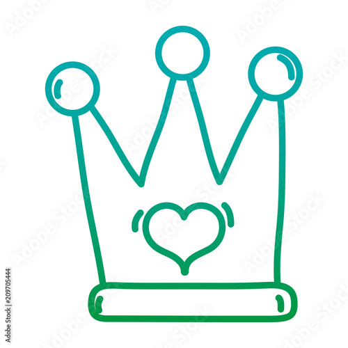 degraded line luxury crown object accessory design