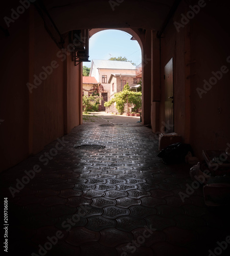 Vintage Italian alleys. Summer  sunny day