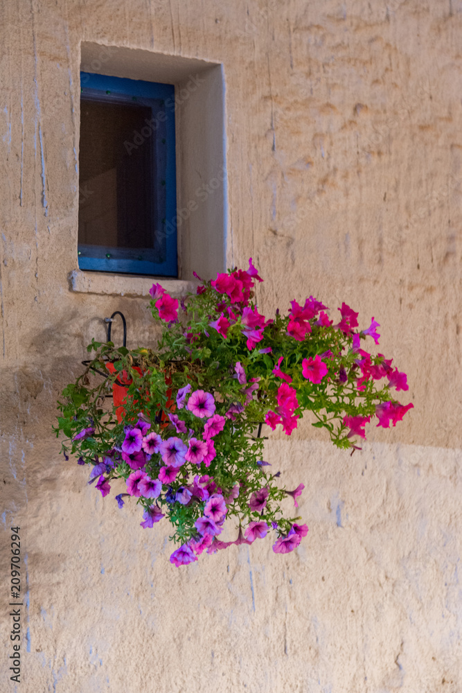 Finestra con vaso di fiori, Sicilia