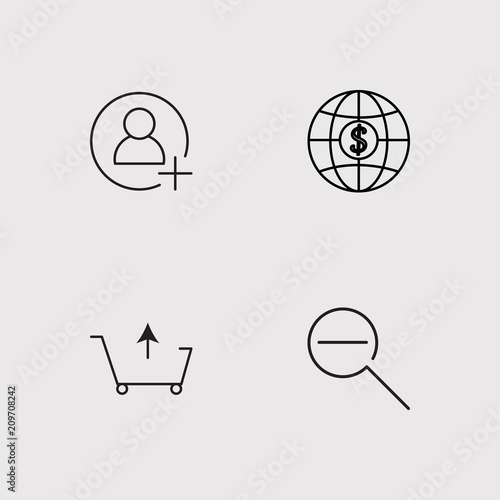 Shopping And E Commerce outline vector icons set