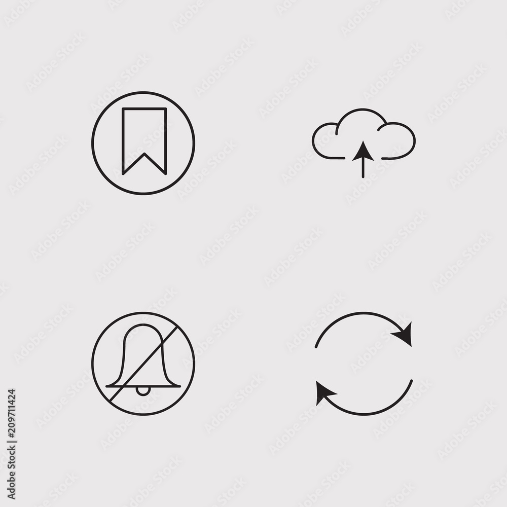 Web outline vector icons set Web outline vector icons set