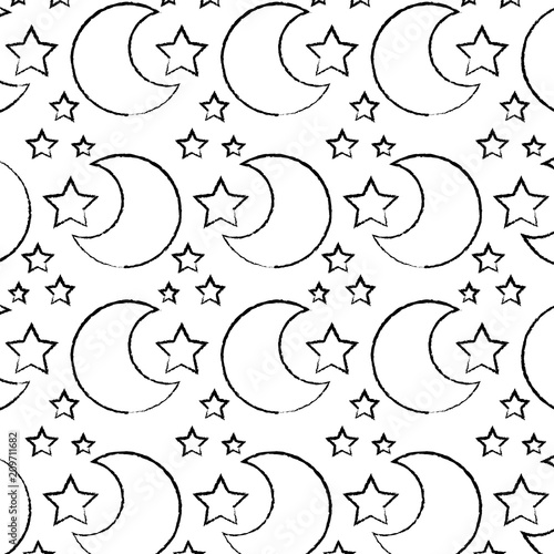 grunge moon sky and sparkly star background