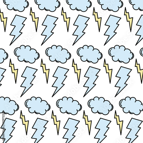 color thunders storm and cloud weather background