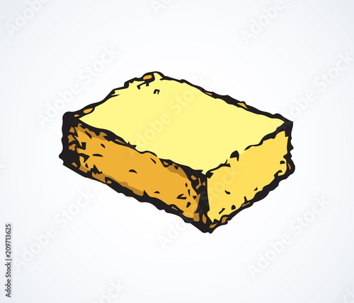 Sponge for dishes. Vector drawing