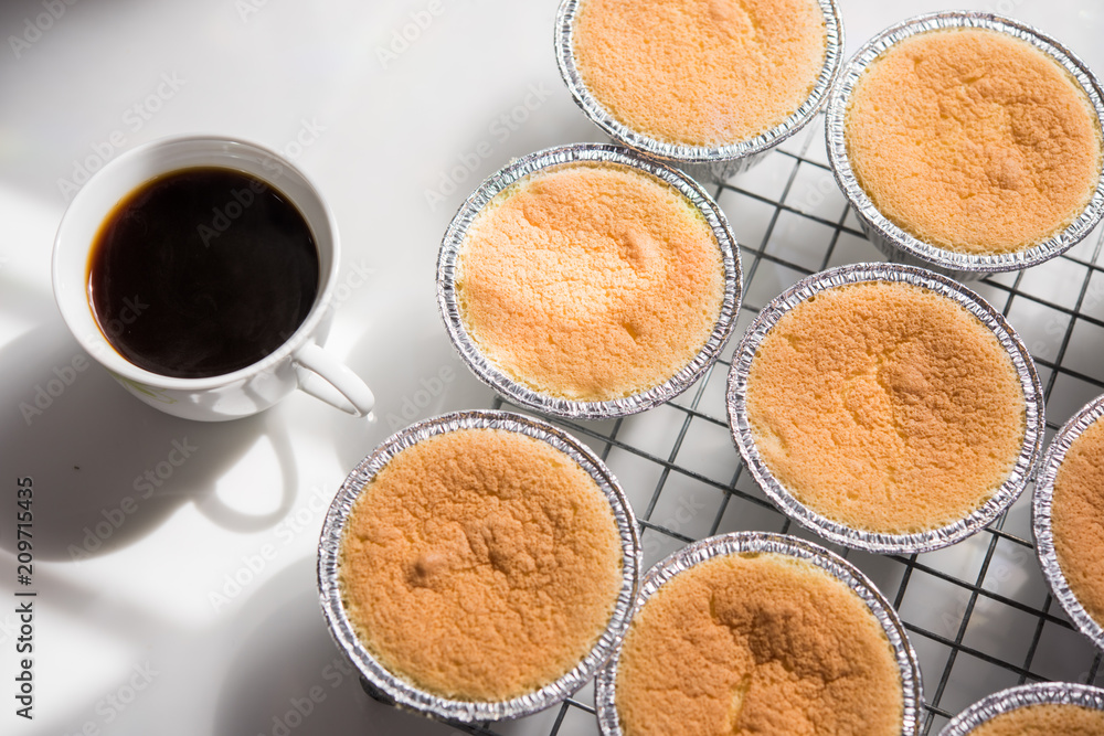 Closeup bakery bread cupcake and coffee brunch breakfast Closeup bakery bread cupcake and coffee brunch breakfast