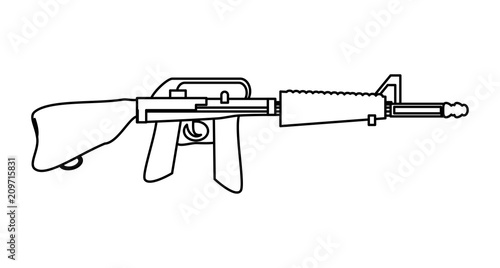 shooting gun icon over white background, vector illustration
