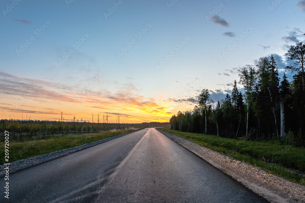 road to sunset
