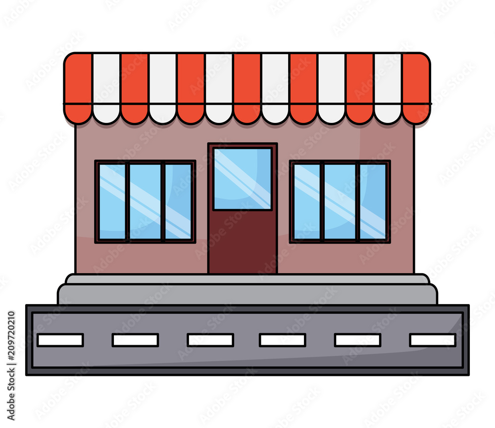 store building icon over white background, vector illustration store building icon over white background, vector illustration
