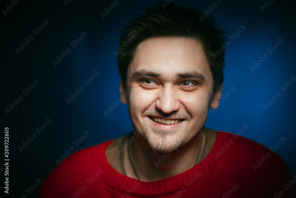 Fototapeta premium emotional young man photo in studio