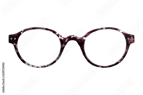 Glasses isolated on white background for applying on a portrait 
