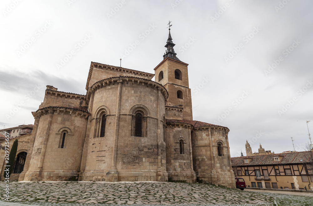 Church, Iglesia de San Millan,romanesque style, Segovia, Castilla-Leon,Spain.