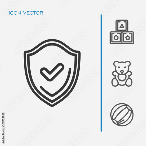 Shiled icon vector photo