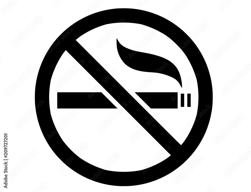 Vector artistic pen and ink drawing illustration of no smoking sign or symbol. Vector artistic pen and ink drawing illustration of no smoking sign or symbol.