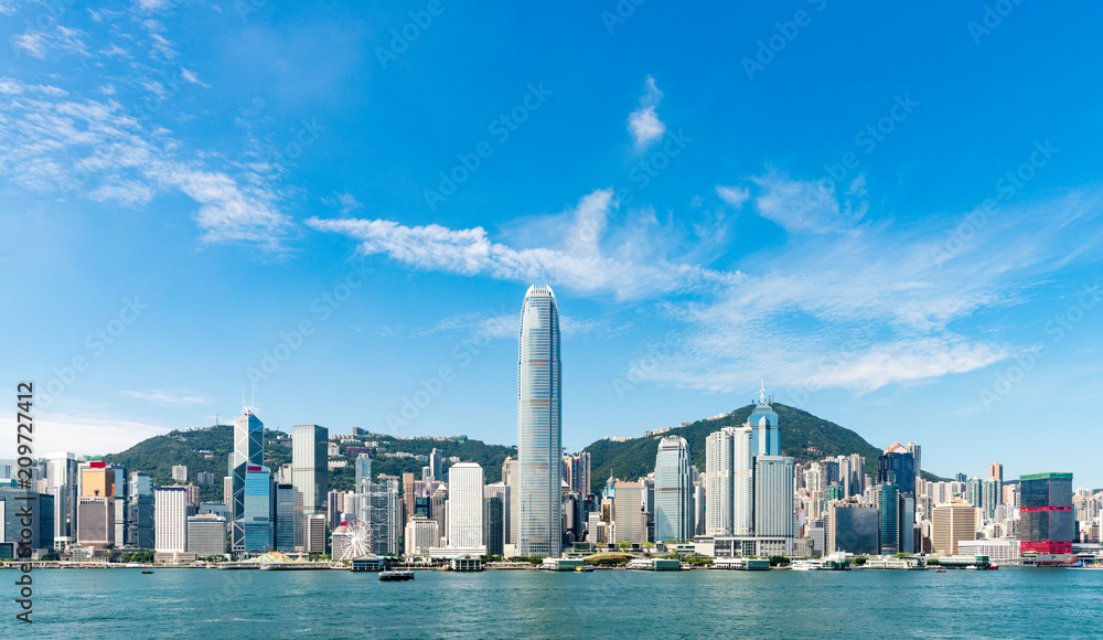 Hong Kong City Scenery - obrazy, fototapety, plakaty 