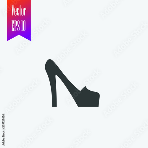 high heel shoe icon vector