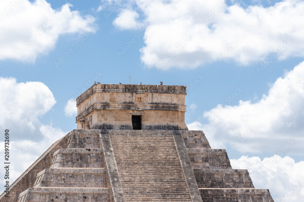 El Castillo pyramid , Chichen Itza, one of the seven New Wonders of the World on the Unesco list El Castillo pyramid , Chichen Itza, one of the seven New Wonders of the World on the Unesco list