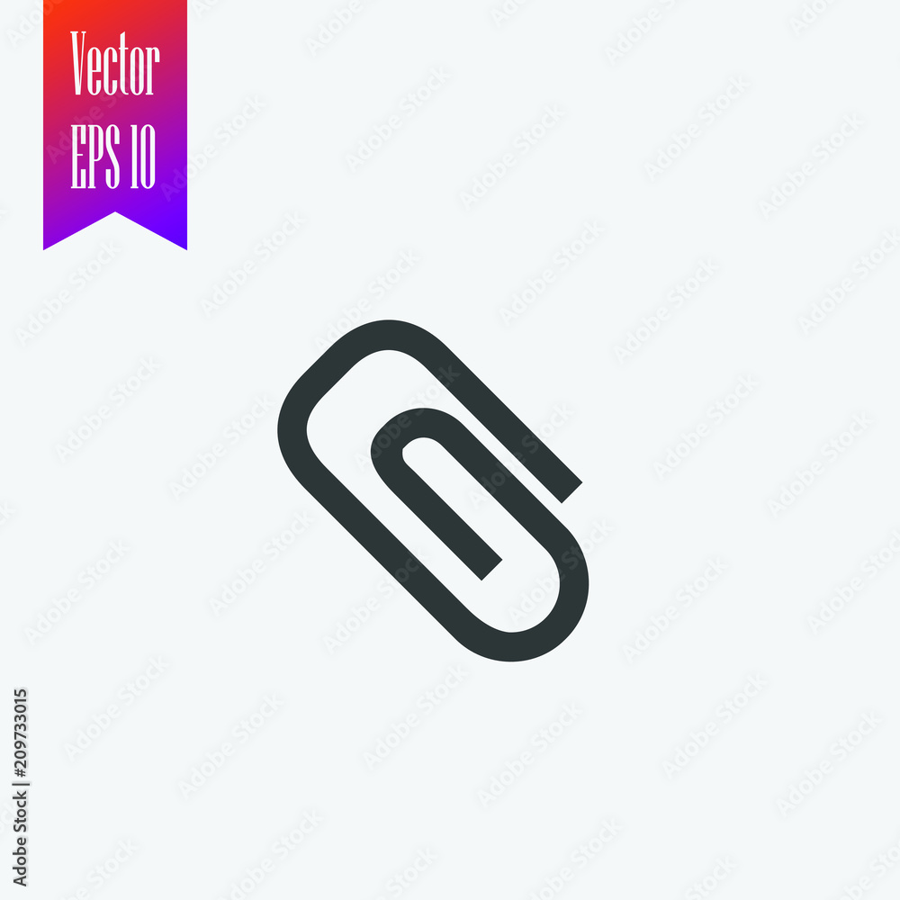 paper clip icon vector