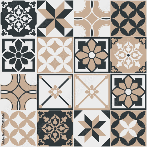 Seamless pattern. Vintage decorative elements.
