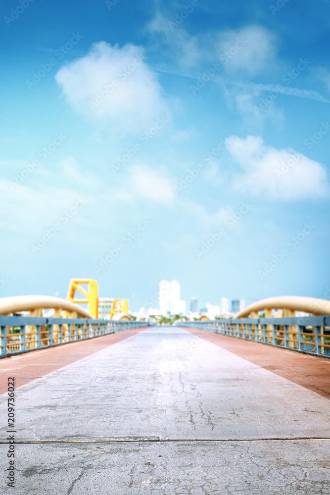 Abstract photo of empty bridge