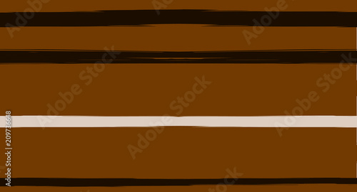Brown Horizontal Watercolor Stripes Seamless Vector Winter Pattern. Old Style Hand Painted Graffiti Lines. Retro Vintage Narrow Seamless Sailor Stripes. Rough Cool Grunge Banner Paintbrush Background.
