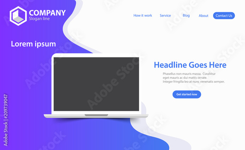 New Trendy SEO Optimization Website Landing Page vector theme template design