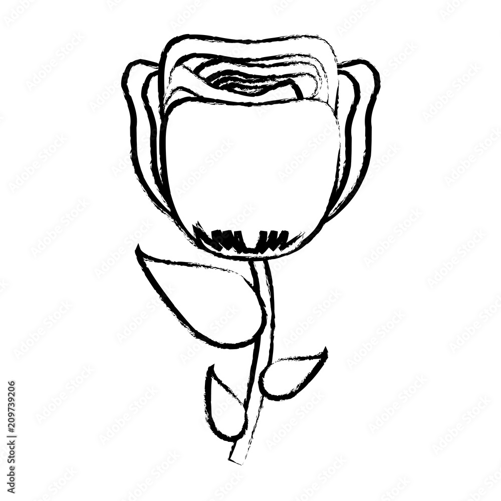 Fototapeta premium flower plant icon over white background, vector illustration